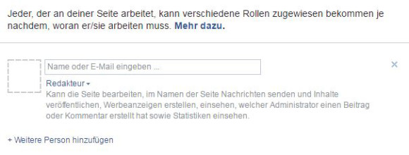 Facebook Seitenrechte