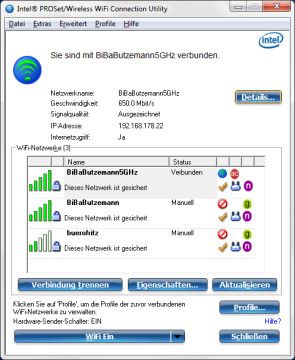 WLAN-Tool von Intel