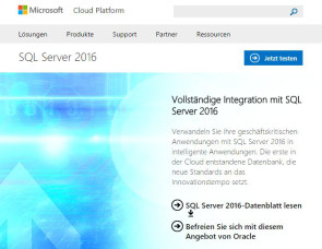 SQL Server 2016 verfügbar 