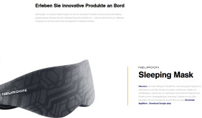 Sleeping Mask im Lufthansa Flying Lab