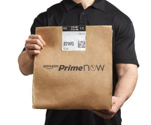 Lieferant mit Amazon Prime Now Paket