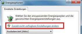 Administratorrechte: Damit Sie alle Einstellungen ändern können, müssen Sie Administratorrechte mit einem Klick auf diesen Link freigeben (Bild 5).