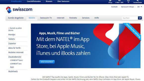 Apple Produkte via Swisscom Handyrechnung bezahlen 