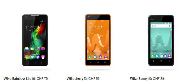 Wiko neu im Prepaid-Angebot bei Sunrise erhältlich 