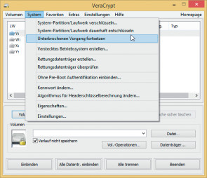 Im TrueCrypt-Stil: TrueCrypt-Anwender finden sich in der Bedienoberfläche von VeraCrypt sofort zurecht.