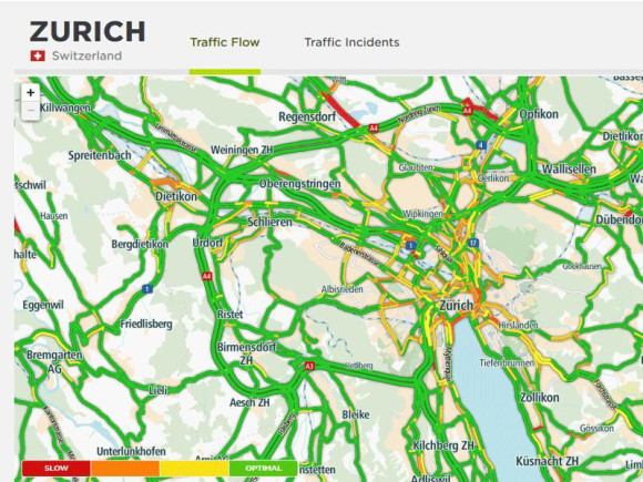 TomTom will Zürcher Staus ein Ende setzen 