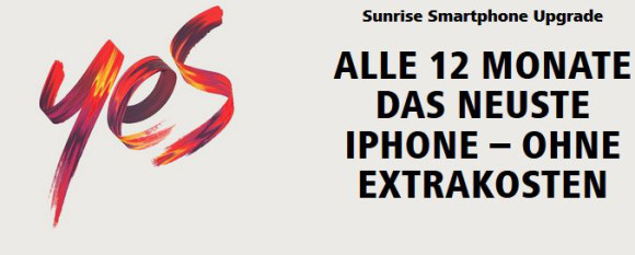 Bei Sunrise alle 12 Monate das neuste iPhone ohne Extrakosten 