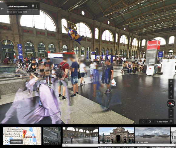 Zürich HB neu auch mit Google Street View entdecken 
