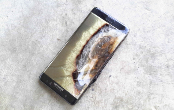 Verbranntes Samsung Note 7 