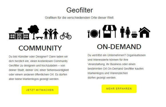 Geofilter für Community und Unternehmen