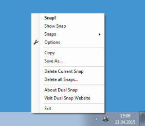 Dual Snap im System Tray