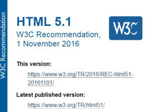 HTML 5.1 ist fertig 