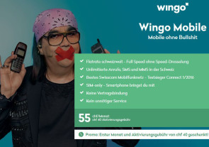 Wingo startet Mobile Angebot für 55 Franken pro Monat 