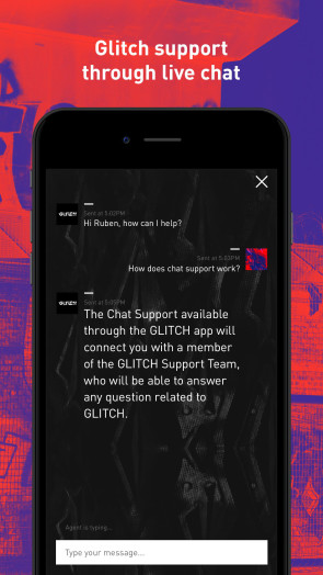 Chat mit Kunden über die Glitch-App
