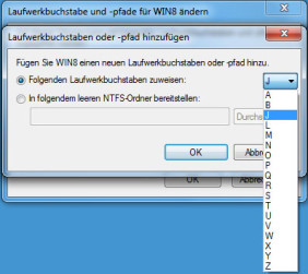 Laufwerkbuchstaben zuweisen