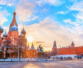 View of Kremlin and Cathedral of St. Basil at the Red Square