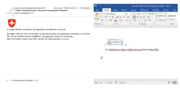 Achtung, Malware: Im Namen des Bundes gehen Fake-Mails rum 