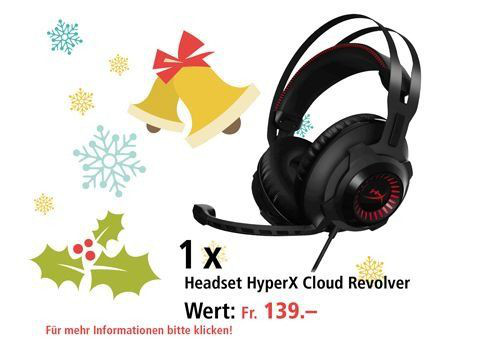 Am 11. Dezember GHyperX Cloud Revolver Gamer-Headset gewinnen Am 11. Dezember GHyperX Cloud Revolver Gamer-Headset gewinnen