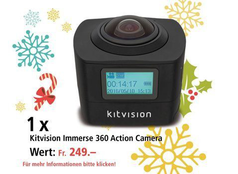 Am 13. Dezember die Kitvision Immerse 360 Action Camera gewinnen 