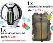 Am 15. Dezember den Adidas miCoach Smart Ball und einen Computerrucksack gewinnen