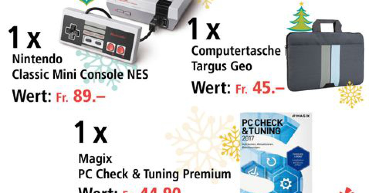 Am 16 Dezember Die Nintendo Classic Mini Magix Pc Check Tuning 2017 Und Eine Notebookhulle Gewinnen Onlinepc Ch