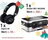Am 20. Dezember einen Drucker Brother MFC-J4620DW und Over-Ear Kopfhörer IMPACT OE gewinnen