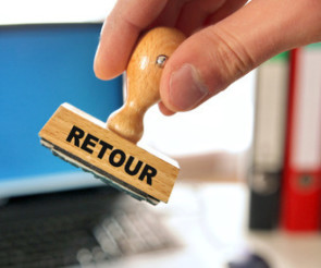 Retour-Stempel 