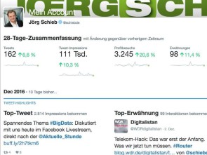 Wie klappt es denn so mit den Tweets? Twitter Analytics zeigt es. 