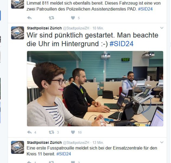 24 Stunden «live» im Blaulicht-Einsatz unter Hashtag #SID24 