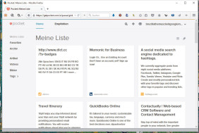 Pocket: Sammelt in hektischen Augenblicken Links zu Seiten, die man sich später in Ruhe ansehen will.