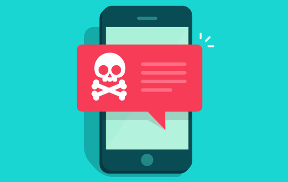 Smartphone mit Malware 