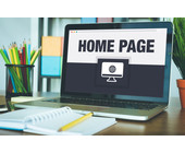 Homepage auf dem Laptop