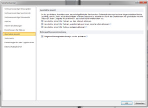 So wird der Protected View in Office aktiviert