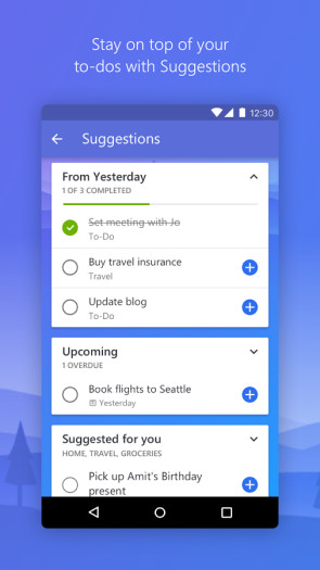 Microsoft To-Do bietet smarte Vorschläge