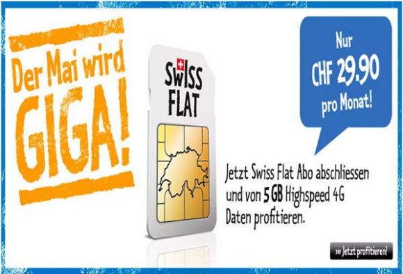 Coop-Mobile-Aktion 5 GB Daten für Fr. 29.90 