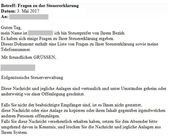 Zunehmender Missbrauch der Namen von Bundesstellen und Firmen