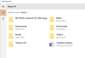 Alternative Explorer-Version im Creators Update gefunden.