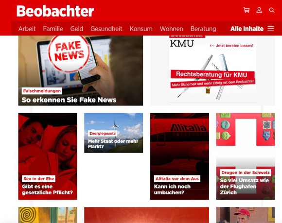 Beobachter bekommt neue Website und neue App mit ePaper 