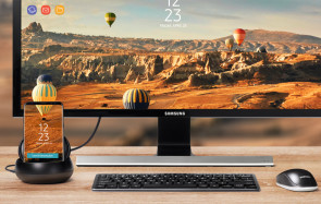 Mit dem DeX wird das Galaxy S8 zu PC-Ersatz. 