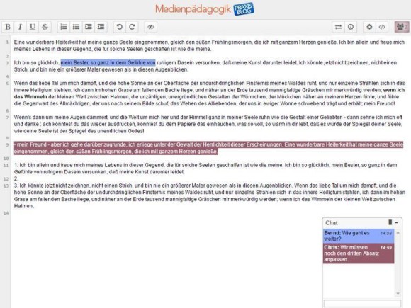 Die Internet Schreibmaschine für Gruppen 