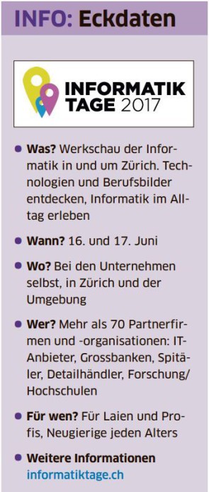 Informatik hautnah erleben – in Zürich! 