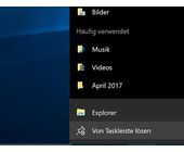 So öffnen User angeheftete Apps unter Windows 10