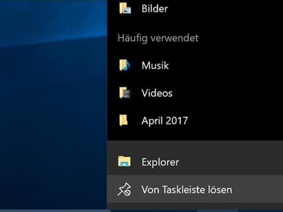 So öffnen User angeheftete Apps unter Windows 10 