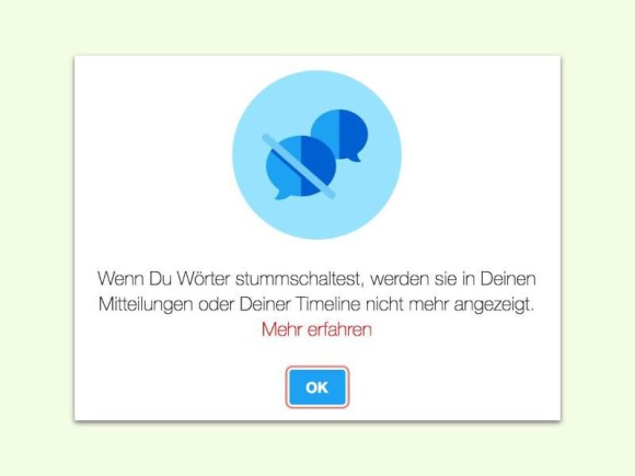 Filter für Twitter einrichten 