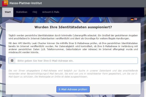 HPI Identity Leak Checker 