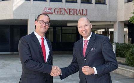 Avectris-CEO Thomas Wettstein (links) mit Andreas Krümmel, dem CEO der Generali Gruppe Schweiz © Generali