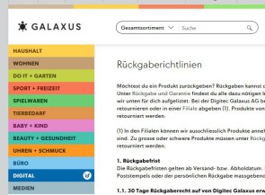 digitec und Galaxus bieten neu 30 Tage Rückgaberecht 