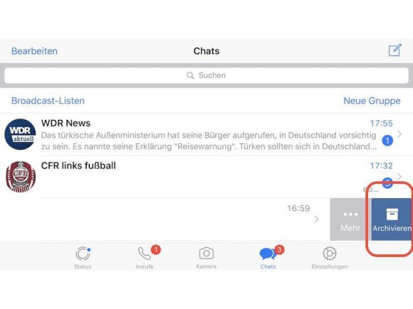 So Chats in WhatsApp verbergen 