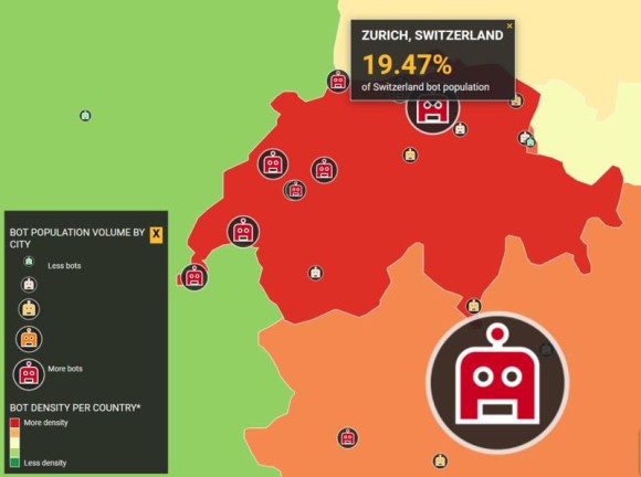 Zürich ist der Bot-Herd der Schweiz 