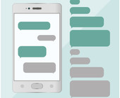 Sprechbalsen auf dem Smartphone